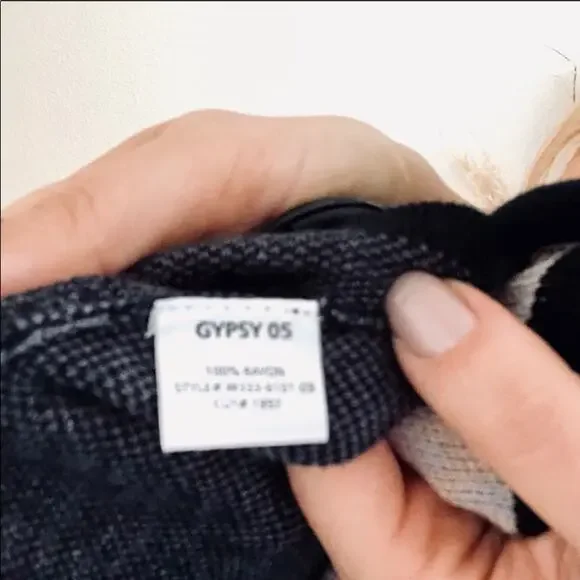 GYPSY 05 REVOLVE Global Village Black Tan Cream Printed Open Cardigan Sweater M - Picture 6 of 6